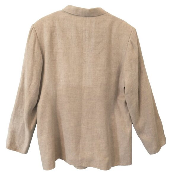 Style & Co. Womens Linen Blazer Jacket Tan Beige 3-Button Lined Pockets - 18 - Picture 6 of 6